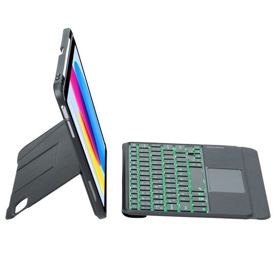 Etui z klawiaturą Bluetooth i touchpadem do iPad 11" 2025 A16 (11 gen.) / iPad 10.9" 2022 (10 gen.) – czarne