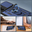 Etui pancerne do Samsung Galaxy S25 FE, CamShield Slide, niebieskie