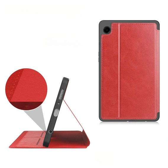 Etui do Samsung Galaxy Tab A9, Business Card, czerwone