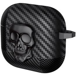 Etui ochronne z motywem czaszki do AirPods 4 – czarne