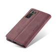 Etui CASEME do Samsung Galaxy S22+ Plus 5G, Leather Wallet Case, czerwone