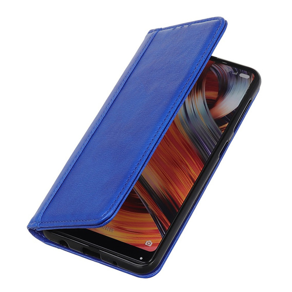 Etui z klapką do Xiaomi Poco F8 Pro, Split Leather, niebieskie