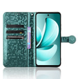 Etui z klapką do Realme C71, Wallet Rhombus, zielone