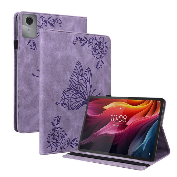 Etui do Lenovo Idea Tab 11", Butterfly, fioletowe