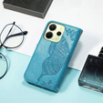 Etui z klapką do Xiaomi Redmi Note 14 4G, Butterfly, niebieskie