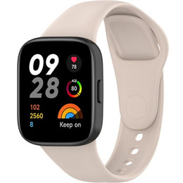 Pasek Silikonowy do Xiaomi Redmi Watch 3, Beżowy