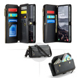 Etui CASEME do Samsung Galaxy S24 FE, RFID Leather Wallet, z paskiem na ramię, czarne