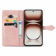 Etui z klapką do Oppo A40 / Oppo A40m, Mandala, różowe rose gold