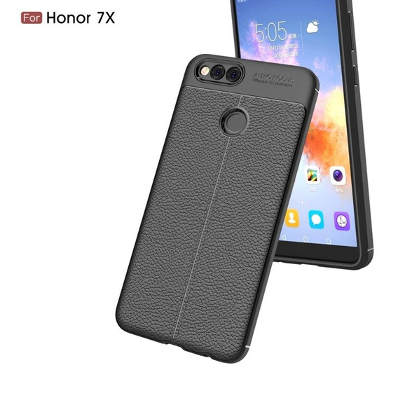 Czarne Etui Football Grain TPU Case do Huawei Honor 7X