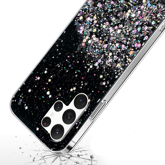 Etui do Samsung Galaxy S22 Ultra 5G, Glittery, czarne