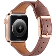 Pasek Skórzany do Apple Watch 1/2/3/4/5/6/7/8/9/10/11/SE Ultra 1/2/3 42/44/45/46/49mm, Brązowy