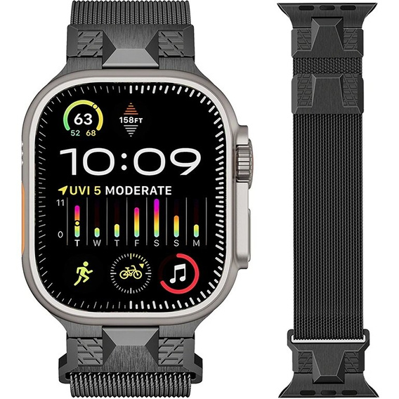 Bransoleta do Apple Watch 1/2/3/4/5/6/7/8/9/10/11/SE Ultra 1/2/3 42/44/45/46/49mm, Szara
