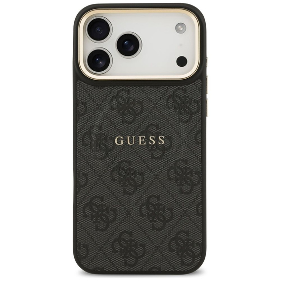 Etui GUESS do iPhone 17 Pro Max, 4G Classic Logo, do MagSafe czarne