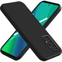 Zestaw Etui ERBORD do Samsung Galaxy A13 4G, Silicone Lite, Black + Szkło