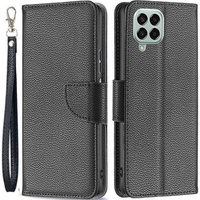 Etui z klapką do Samsung Galaxy M33 5G, Wallet Litchi Magnet, czarne