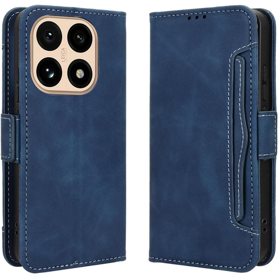 Etui z klapką do Xiaomi 15T, Card Slot, niebieskie