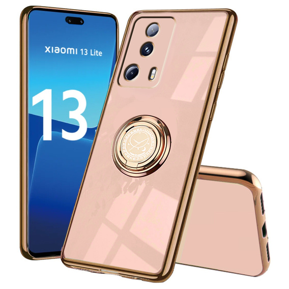 Etui do Xiaomi 13 Lite, Electro Ring, różowe rose gold