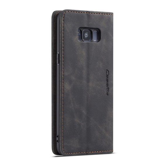 Etui CASEME do Samsung Galaxy S8 Plus, Leather Wallet Case, czarne