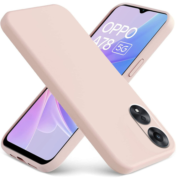 Etui do Oppo A78 5G, Silicone Lite, różowe