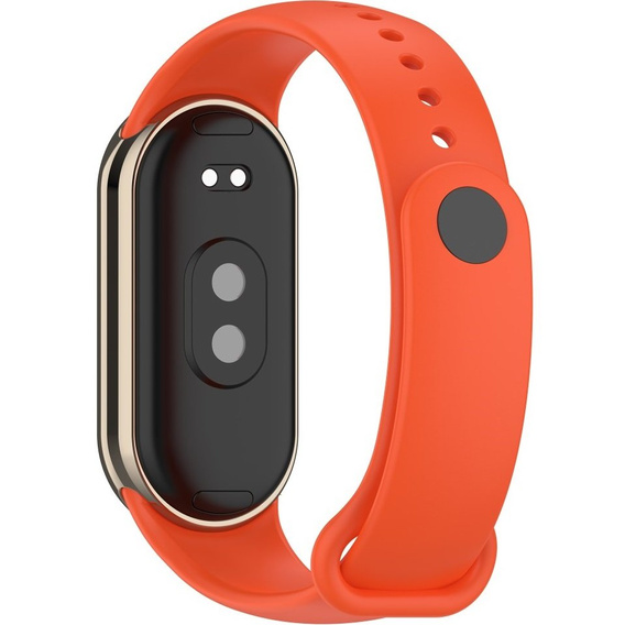 Pasek Silikonowy do Xiaomi Smart Mi Band 8 / Xiaomi Smart Mi Band 9, Pomarańczowy