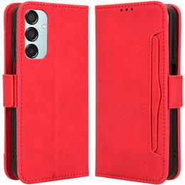 Etui z klapką do Samsung Galaxy M15 5G, Card Slot, czerwone