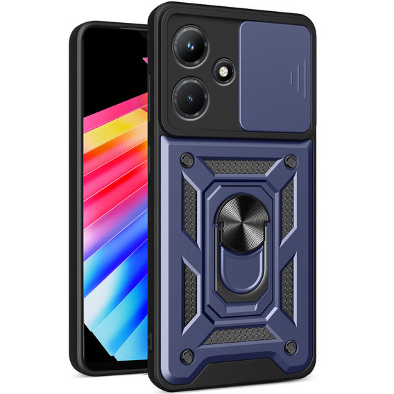 Etui pancerne do Infinix Hot 30i, CamShield Slide, niebieskie