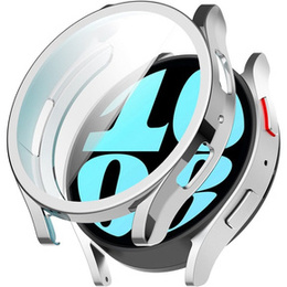 2w1 Etui z Osłoną na Ekran do Samsung Galaxy Watch 6 44mm, Srebrne