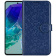 Etui z klapką do Samsung Galaxy M55 5G, Wallet Rhombus, czarne