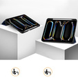 Etui do iPad Pro 11" 2024 (5 gen.), Smartcase z miejscem na rysik, granatowe