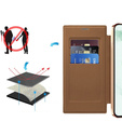 Etui z klapką do Samsung Galaxy S22 Ultra 5G, RFID Wallet MagSafe z ochroną aparatu, brązowe