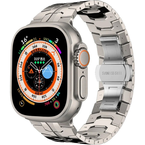 Bransoleta do Apple Watch 1/2/3/4/5/6/7/8/9/10/11/SE Ultra 1/2/3 42/44/45/46/49mm, Tytanowa