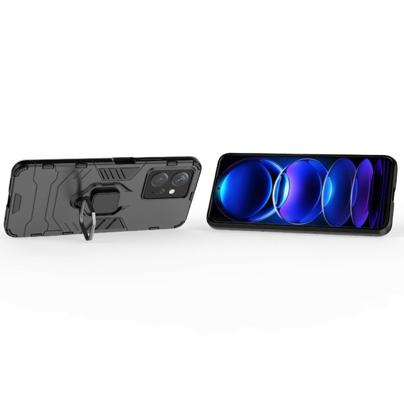 Etui do Xiaomi Redmi Note 12 4G, Kickstand Ring, czarne