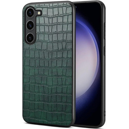 Etui do Samsung Galaxy S24+ Plus, Crocodile, skórzane zielone