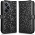 Etui z klapką do Honor 400 Pro 5G, Wallet Rhombus, czarne