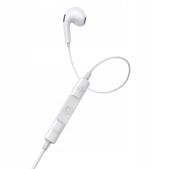 Baseus Encok H17 – słuchawki douszne z mikrofonem mini jack 3,5 mm białe