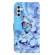 Etui z klapką do Samsung Galaxy M15 5G, Wallet, Flower and Butterfly