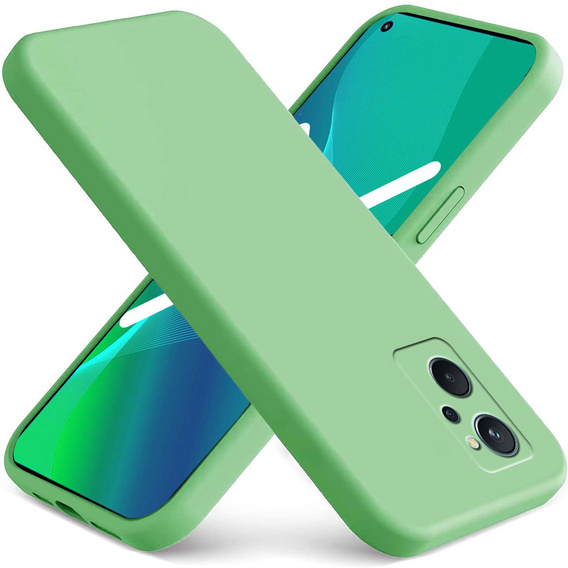 Etui do Realme 9i / Oppo A96, Silicone Lite, miętowe