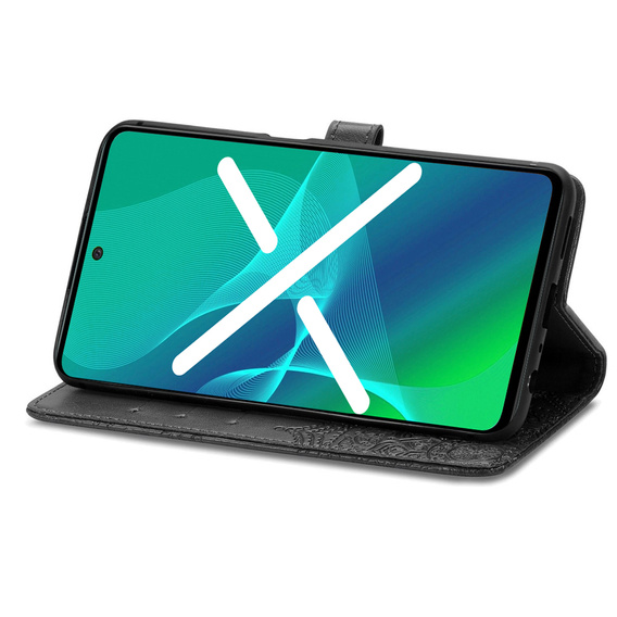 Etui z klapką do Infinix Hot 30i, Mandala, czarne