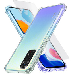 Zestaw Etui Dropproof do Xiaomi Redmi Note 11 / 11S, Przezroczyste + Szkło