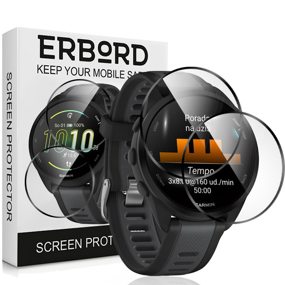 2x Szkło Hybrydowe ERBORD do Garmin Forerunner 165