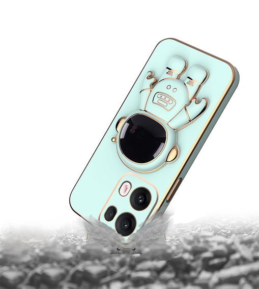 Etui do Oppo Reno 13, Astronaut, zielone