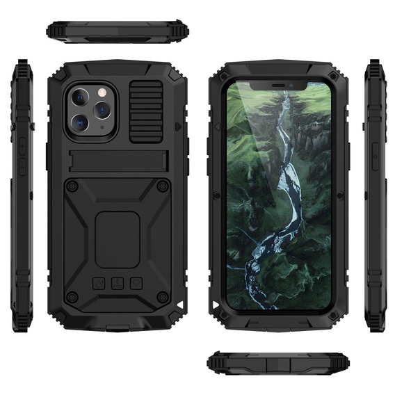 Etui pancerne do iPhone 12 Pro Max, R-JUST, czarne