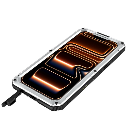Etui Wodoodporne IP68 do iPhone 17 Pro Max, srebrne