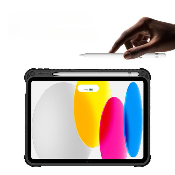 Etui z klawiaturą do iPad 10.9" 2022 (10 gen.) / iPad 11" 2025 A16 (11 gen.), NILLKIN Bumper Pen Slot, czarne