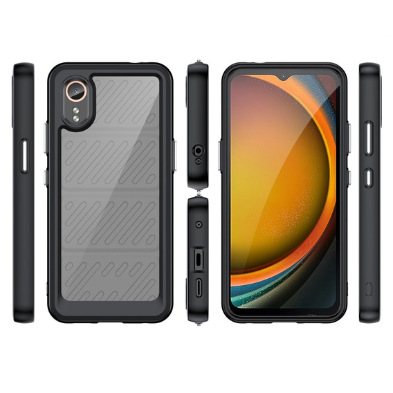 Etui do Samsung Galaxy Xcover 7, Fusion Hybrid, przezroczyste / czarne