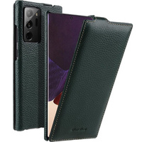 Etui MELKCO z klapką do Samsung Galaxy Note 20 Ultra, skórzane, flip, ciemnozielone