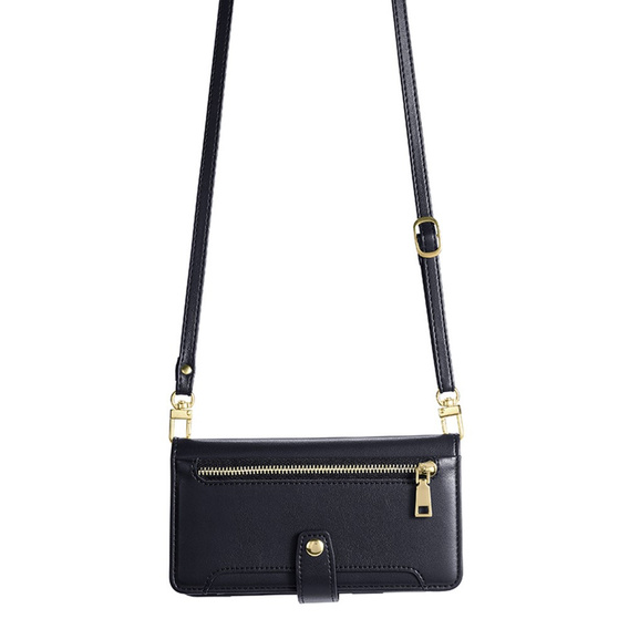 Etui z klapką do Oppo A78 4G, Wallet Zipper Pocket, czarne