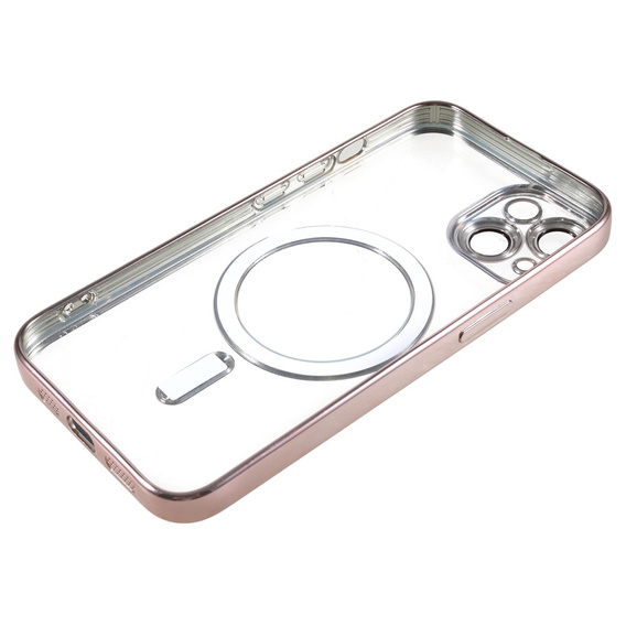 Zestaw Etui do iPhone 14, MagSafe Hybrid, różowe + Szkło