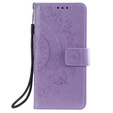 Etui z klapką do Oppo Reno6 5G, Mandala, fioletowe