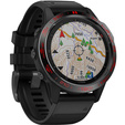 Nakładka Bezel Ring do Garmin Fenix 6 / 6 Pro / 6 Sapphire, Czarno - Czerwona